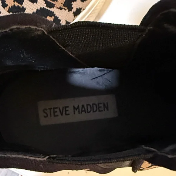 Steve Madden Women's Leopard Print Sneaker Booties Size 8 - Picture 2 of 8